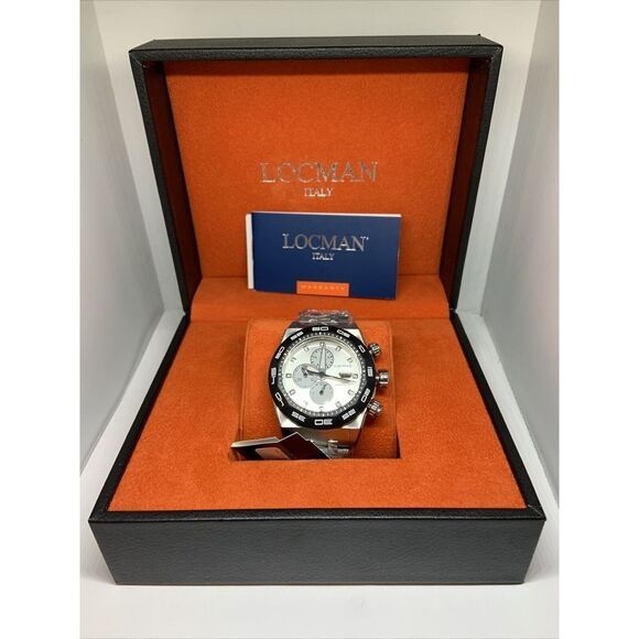 Lockman 0217V2-0KAGNKBR0 Men's Silver Stainless Steel Analog Dial Quartz AEW114